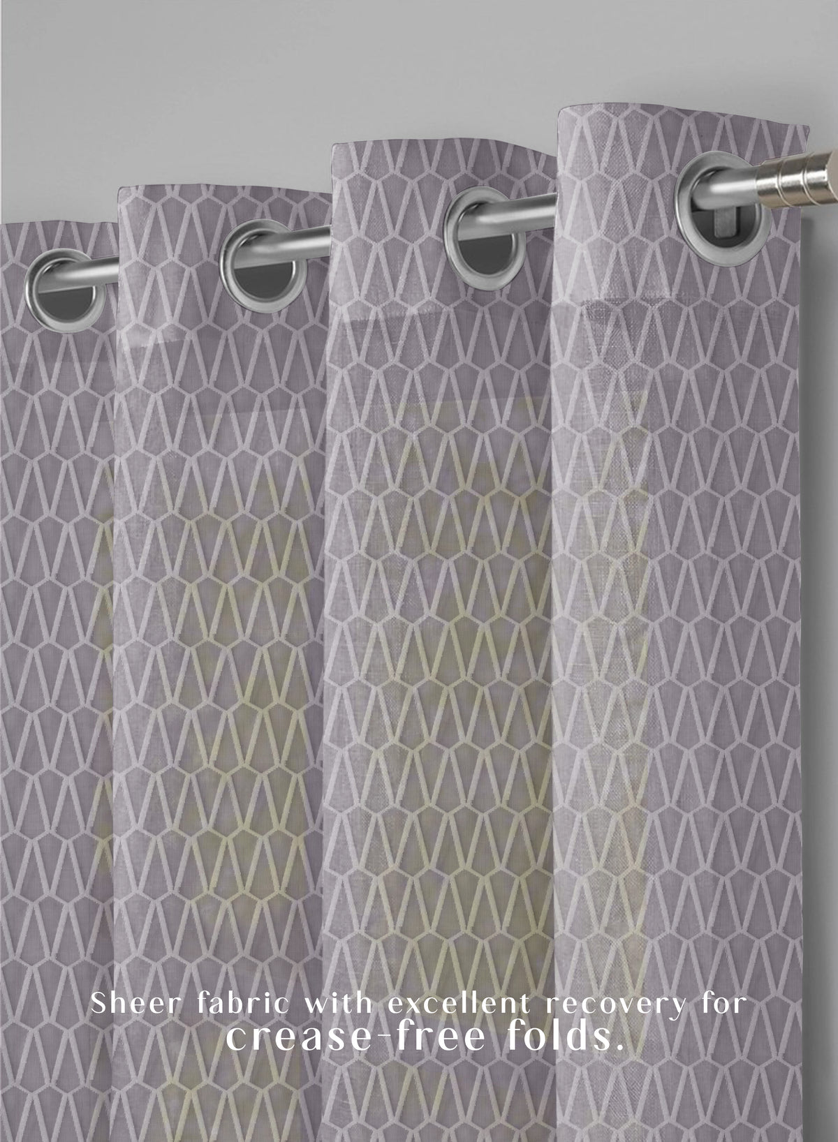 Elsa Textured Sheer Curtains | Modern Aesthetic & Soft Light Filter | Gray | Set of 2 | Fully Customizable