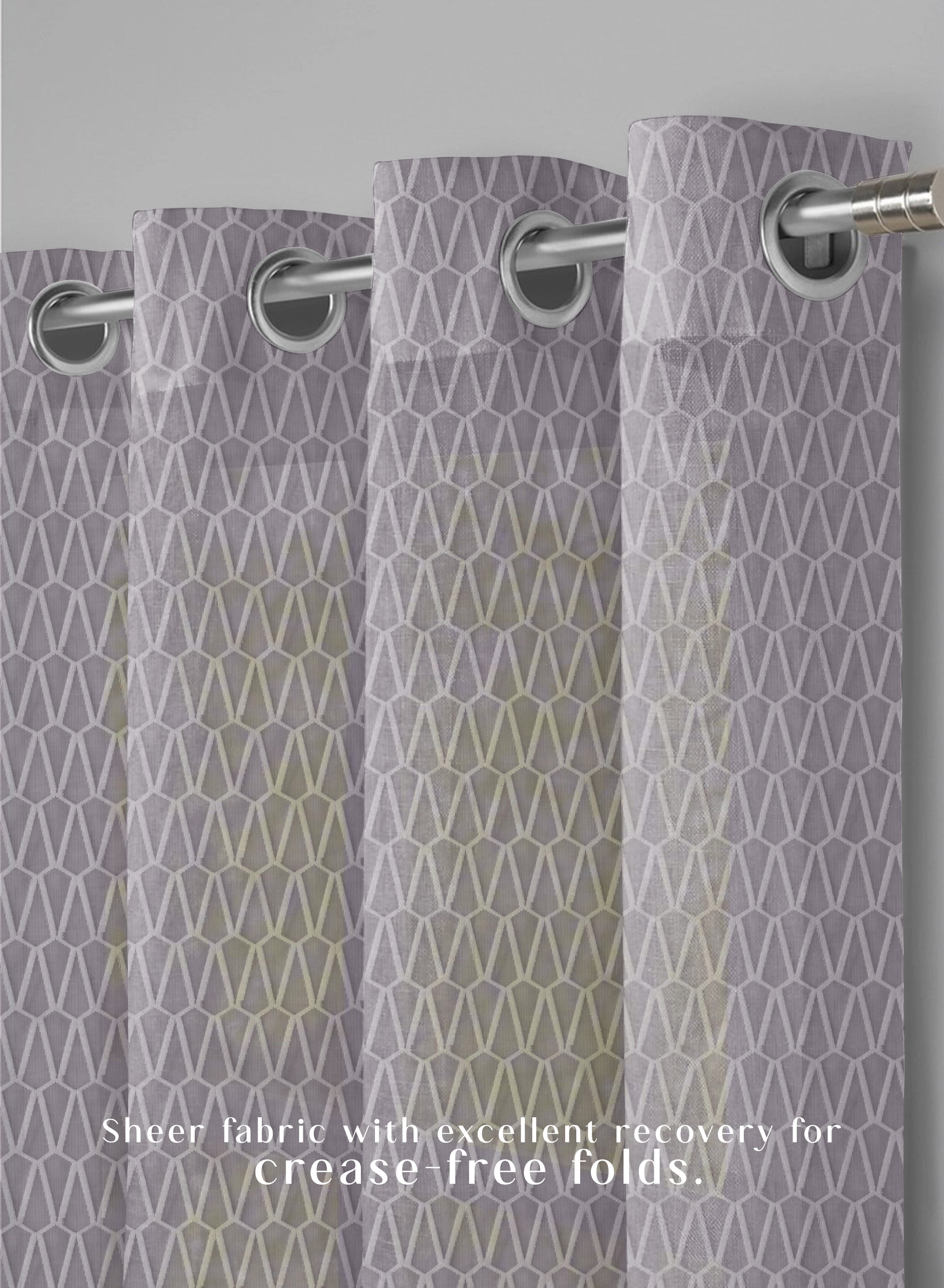 Elsa Textured Sheer Curtains | Modern Aesthetic & Soft Light Filter | Gray | Set of 2 | Fully Customizable