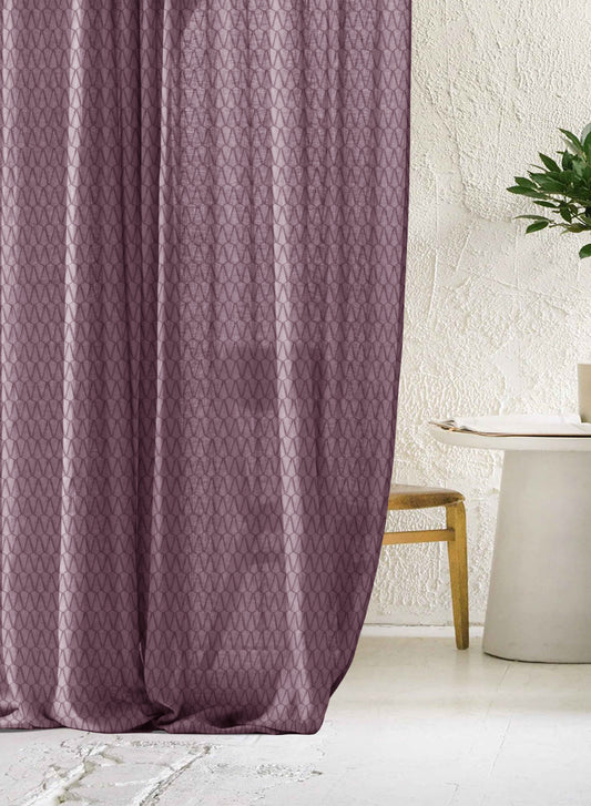 Elsa Textured Sheer Curtains | Old Mauve | Set of 2