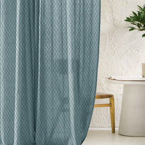 Elsa Textured Sheer Curtains | Modern Aesthetic & Soft Light Filter | Seafoam Green | Set of 2 | Fully Customizable