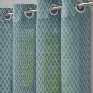 Elsa Textured Sheer Curtains | Seafoam Green | Set of 2