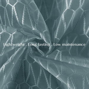 Elsa Textured Sheer Curtains | Modern Aesthetic & Soft Light Filter | Seafoam Green | Set of 2 | Fully Customizable