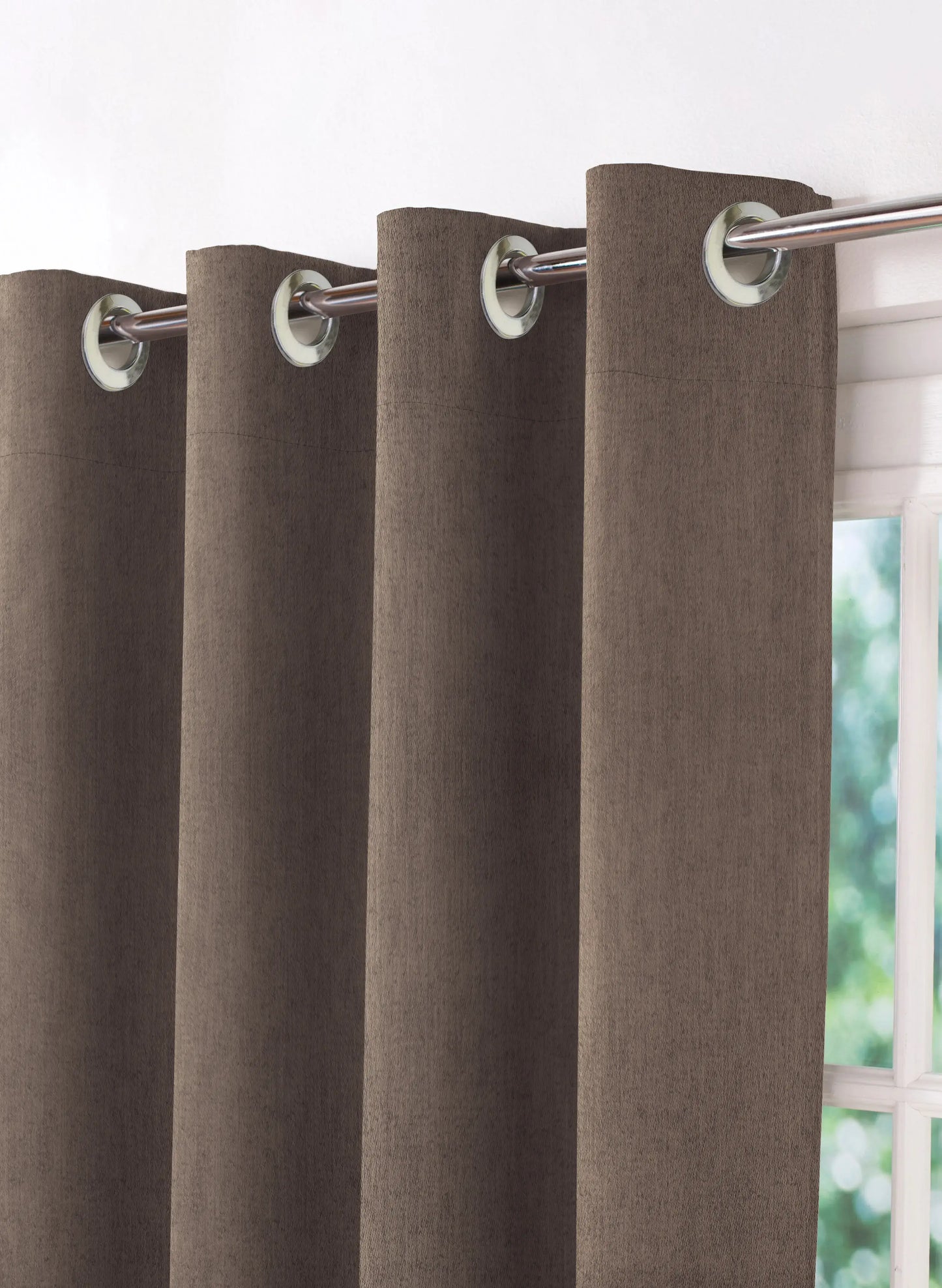 Arezzo Plain Blackout Curtains | Roman Coffee | Set of 2