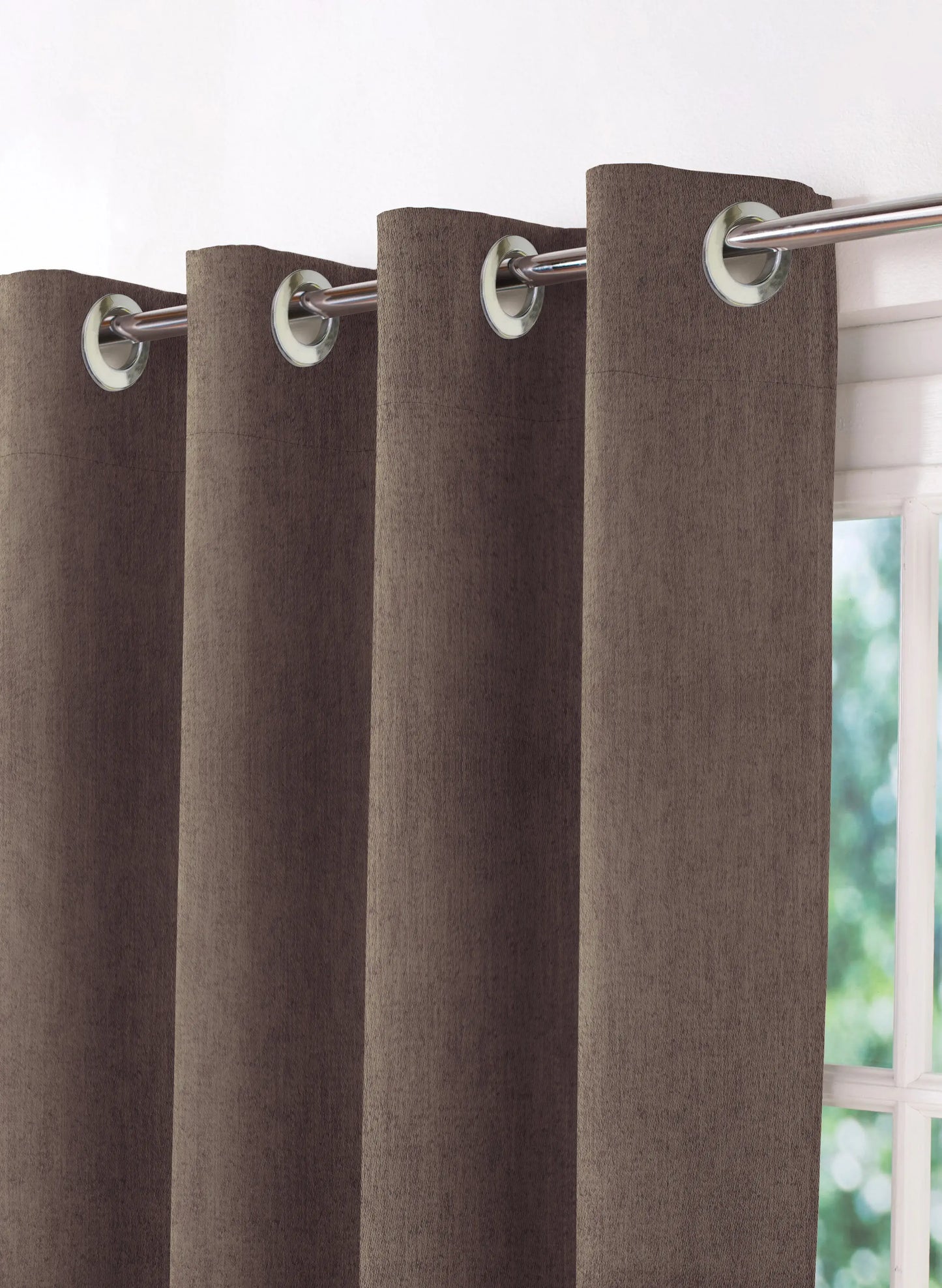 Arezzo Plain Blackout Curtains | Light Almond | Set of 2