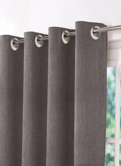 Arezzo Plain Blackout Curtains | Gray | Set of 2