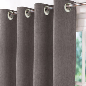 Arezzo Plain Blackout Curtains | Gray | Set of 2