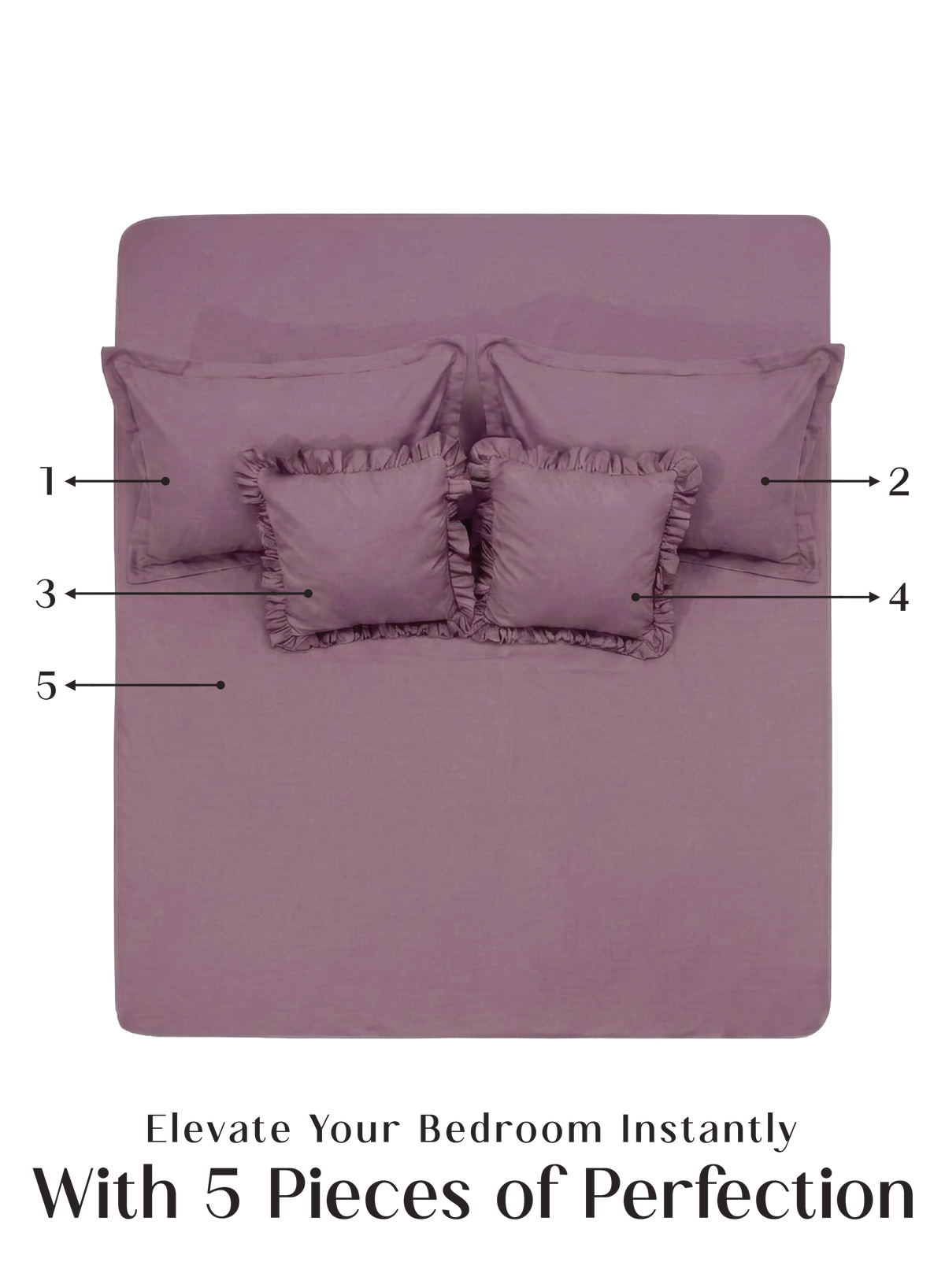 LuxeSoft™ Double Bedsheet Set | Mulberry