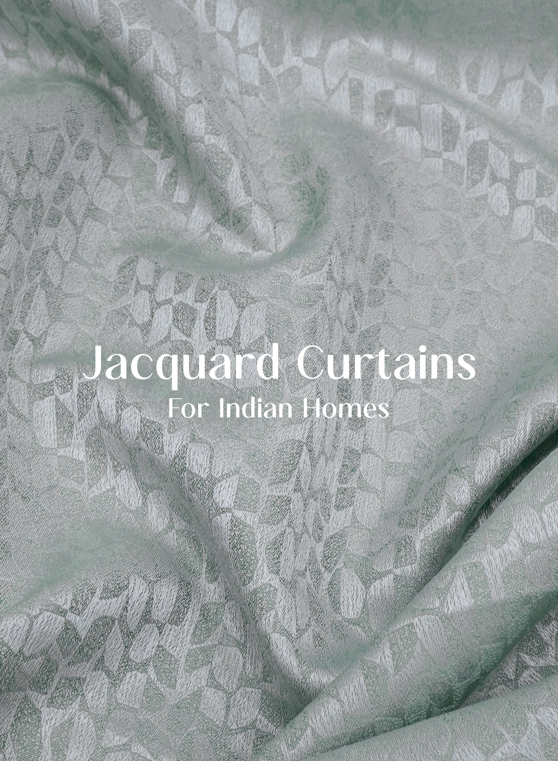 Eudora Jacquard Room Darkening Curtains | Pebble Jacquard Weave | Seafoam Green | Set of 2 | Fully Customizable