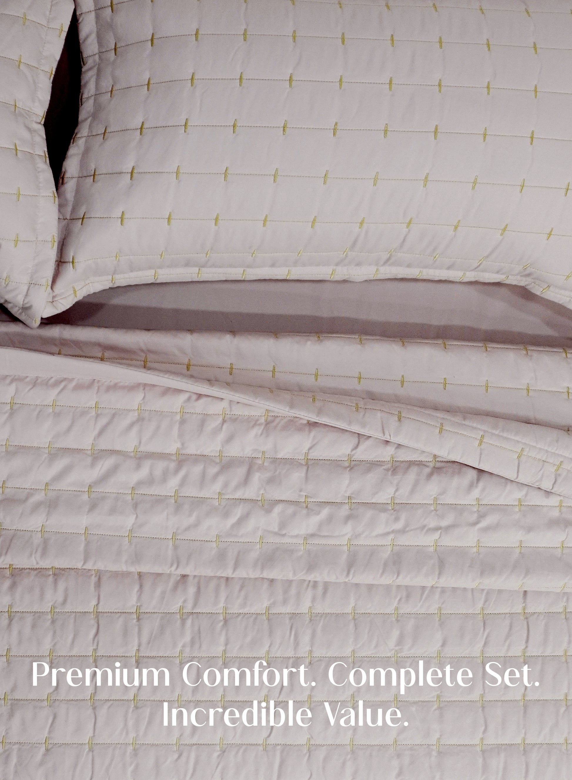 Home Crayons CloudTouch™ 8-Piece AC Bedding Set | Complete Bedroom Upgrade in One Set | Sakura Blush