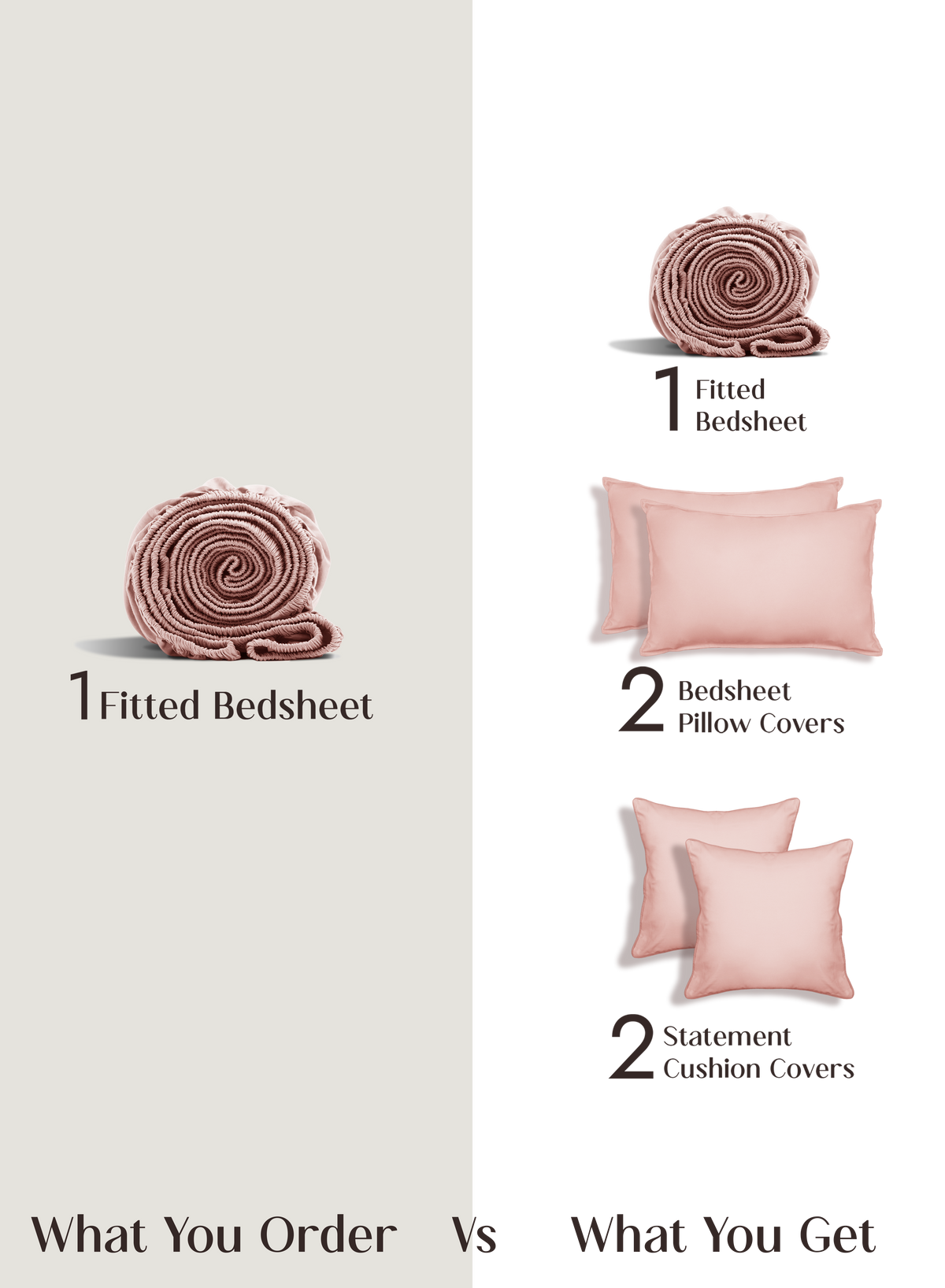 LuxeFit™ Fitted Bedsheet Set | Pearl Blush