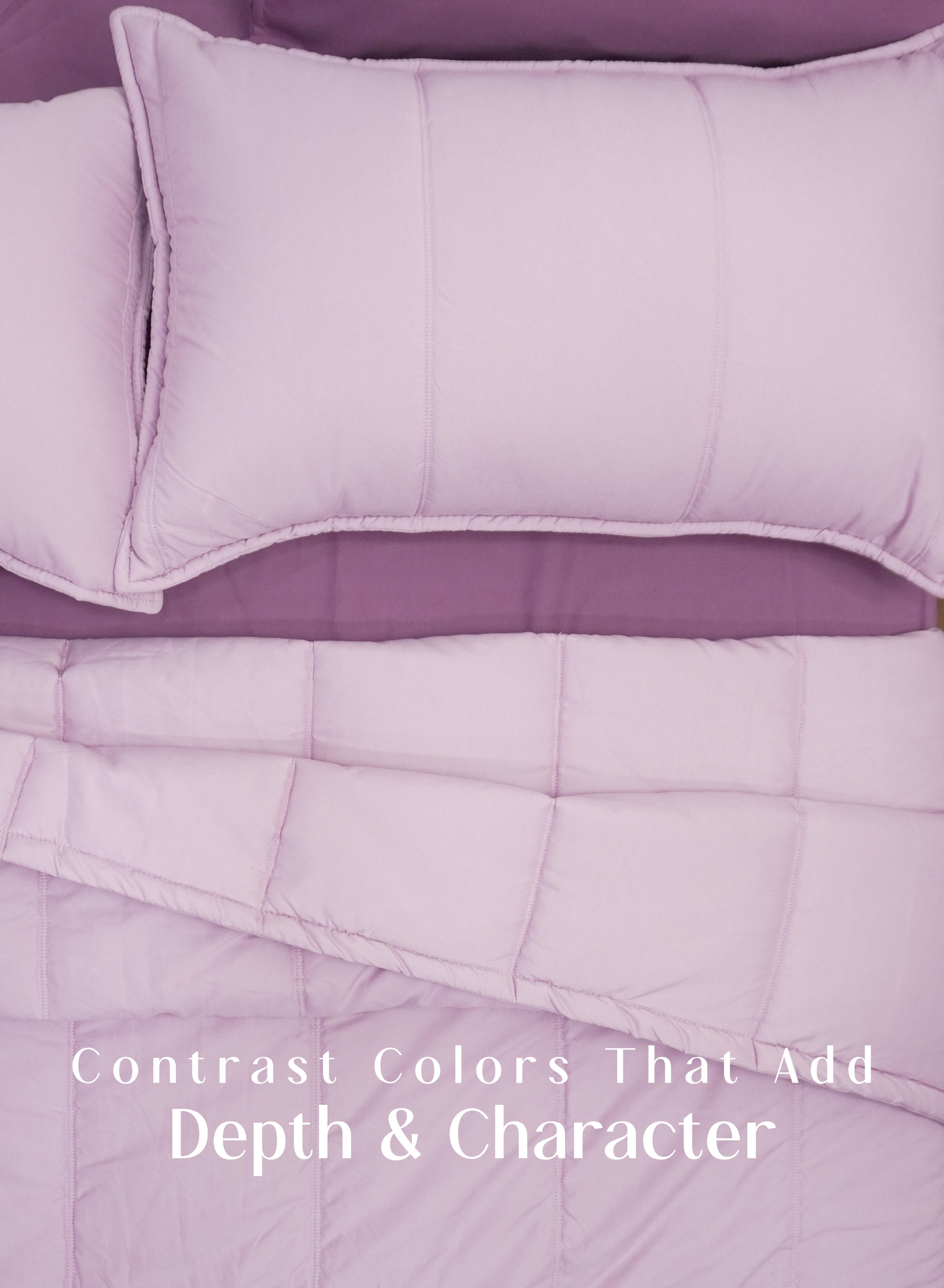 Home Crayons Cocoon 8-Piece AC Bedding Set | Coordinated Comforter, Fitted Sheet & Covers in One Set | Lilac Daisy