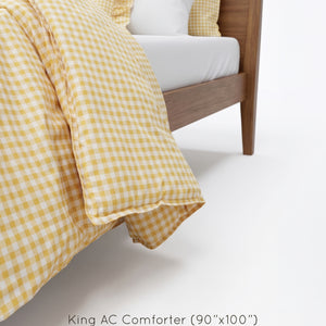 Crayonic™ 8-Piece AC Bedding Set | Signature Designer Bedding for AC Rooms | Sunlit Gingham