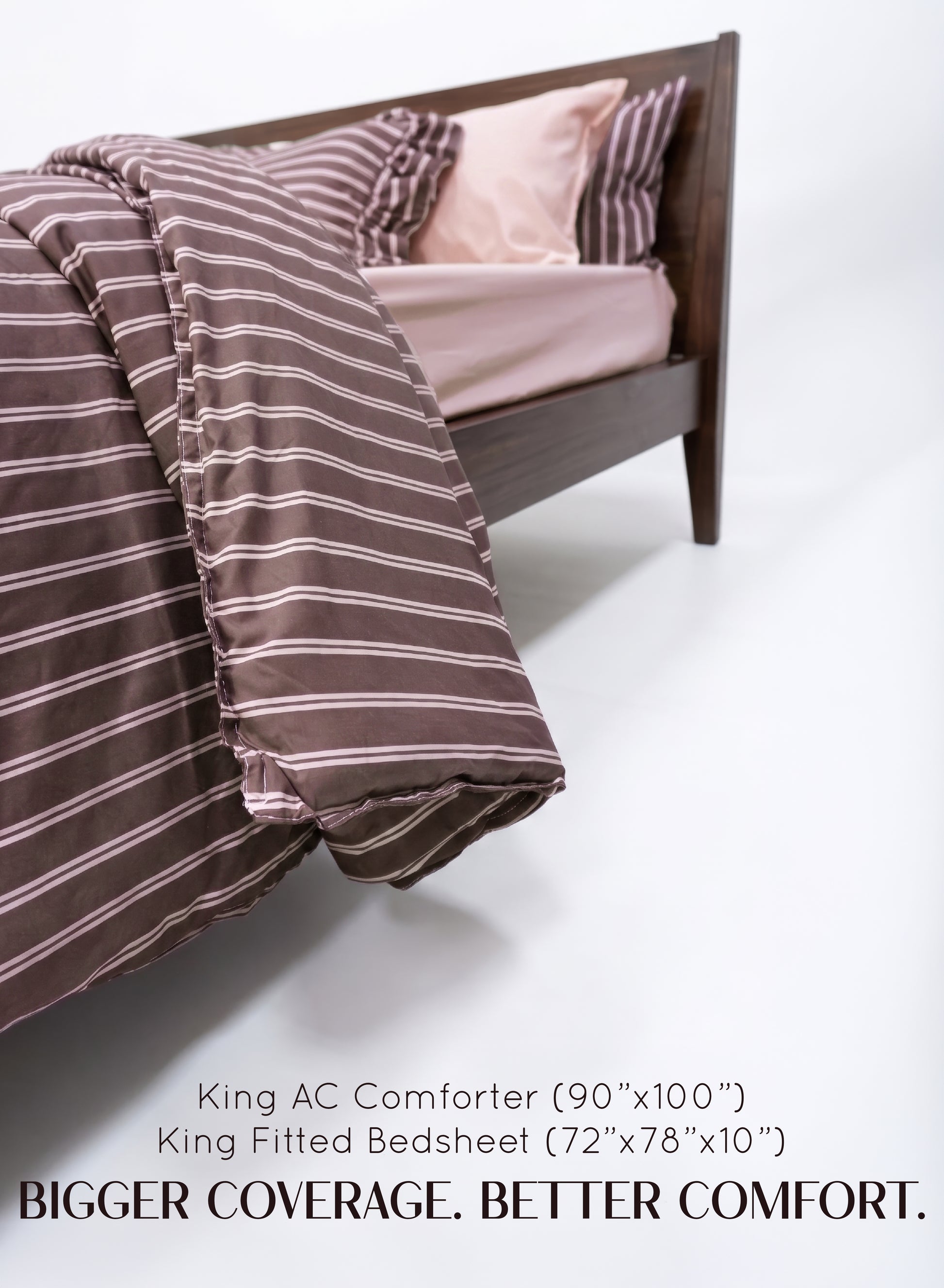 Crayonic™ 8-Piece AC Bedding Set | Signature Designer Bedding for AC Rooms | Merlot