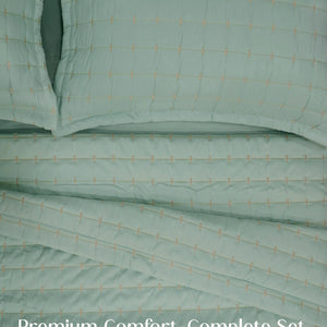 Home Crayons CloudTouch™ 8-Piece AC Bedding Set | Complete Bedroom Upgrade in One Set | Matcha Milk