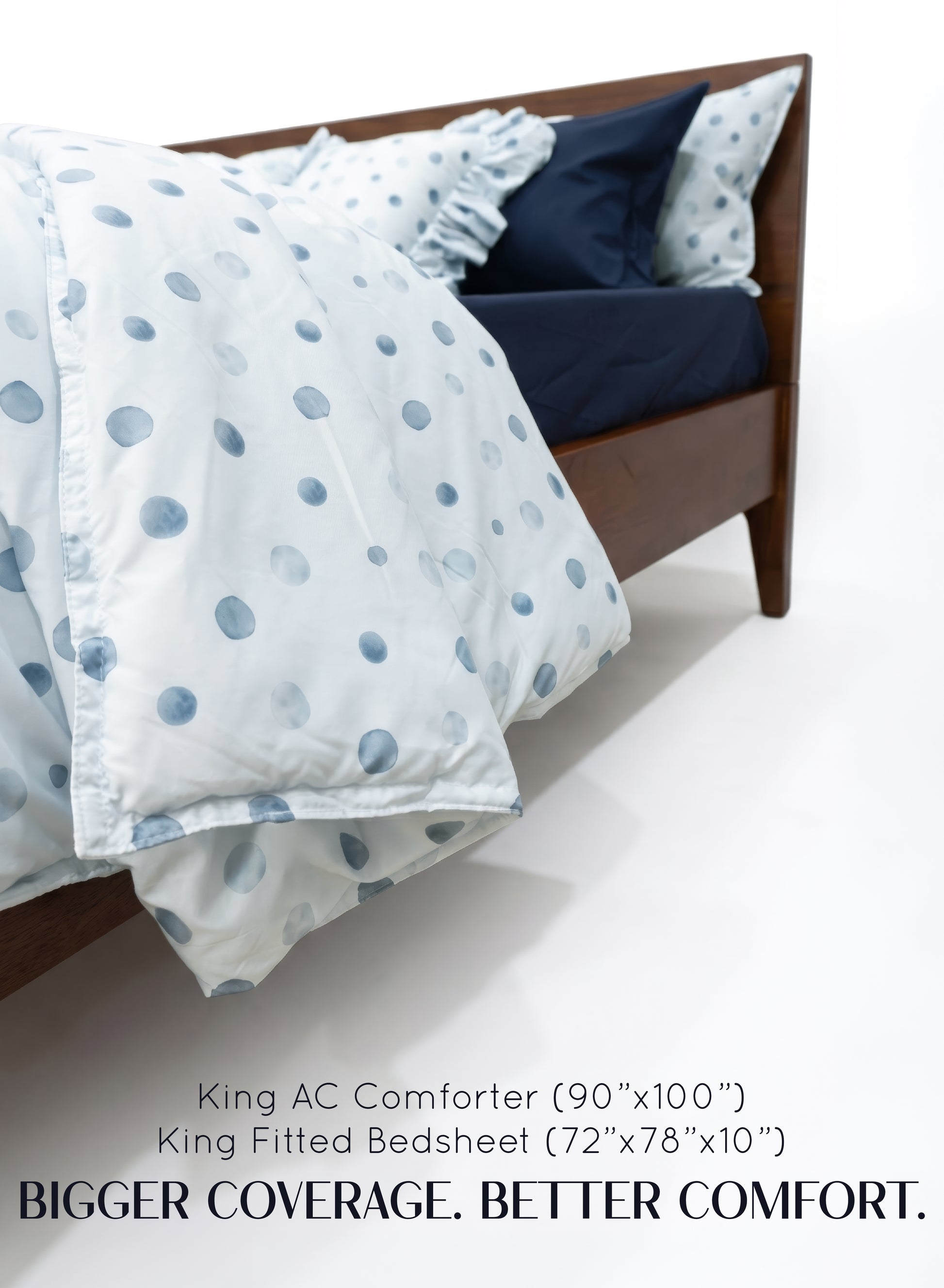 Crayonic™ 8-Piece AC Bedding Set | Signature Designer Bedding for AC Rooms | Bluebell