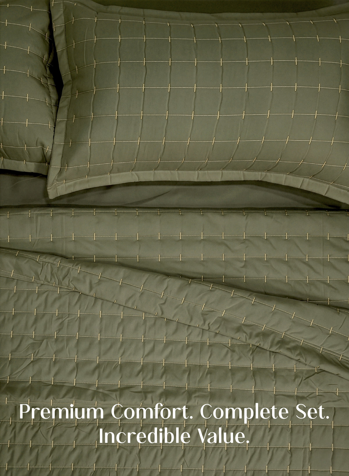 CloudTouch™ 8-Piece  Bedding Set | Olive Grove