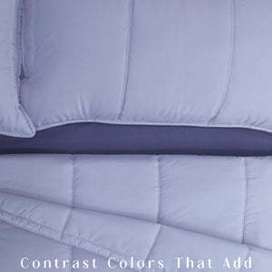 Home Crayons Cocoon 8-Piece AC Bedding Set | Coordinated Comforter, Fitted Sheet & Covers in One Set | Lavender Haze