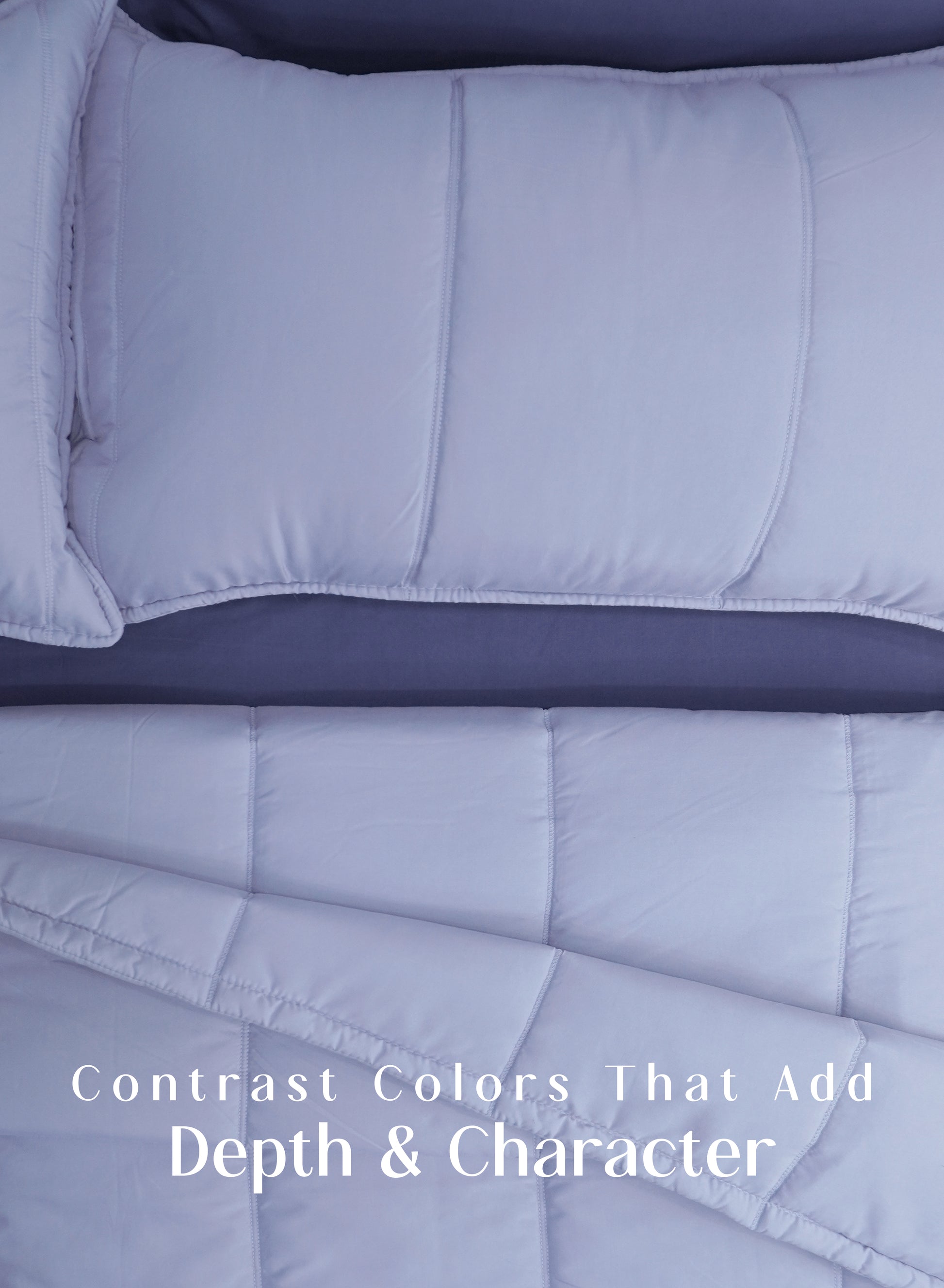 Home Crayons Cocoon 8-Piece AC Bedding Set | Coordinated Comforter, Fitted Sheet & Covers in One Set | Lavender Haze