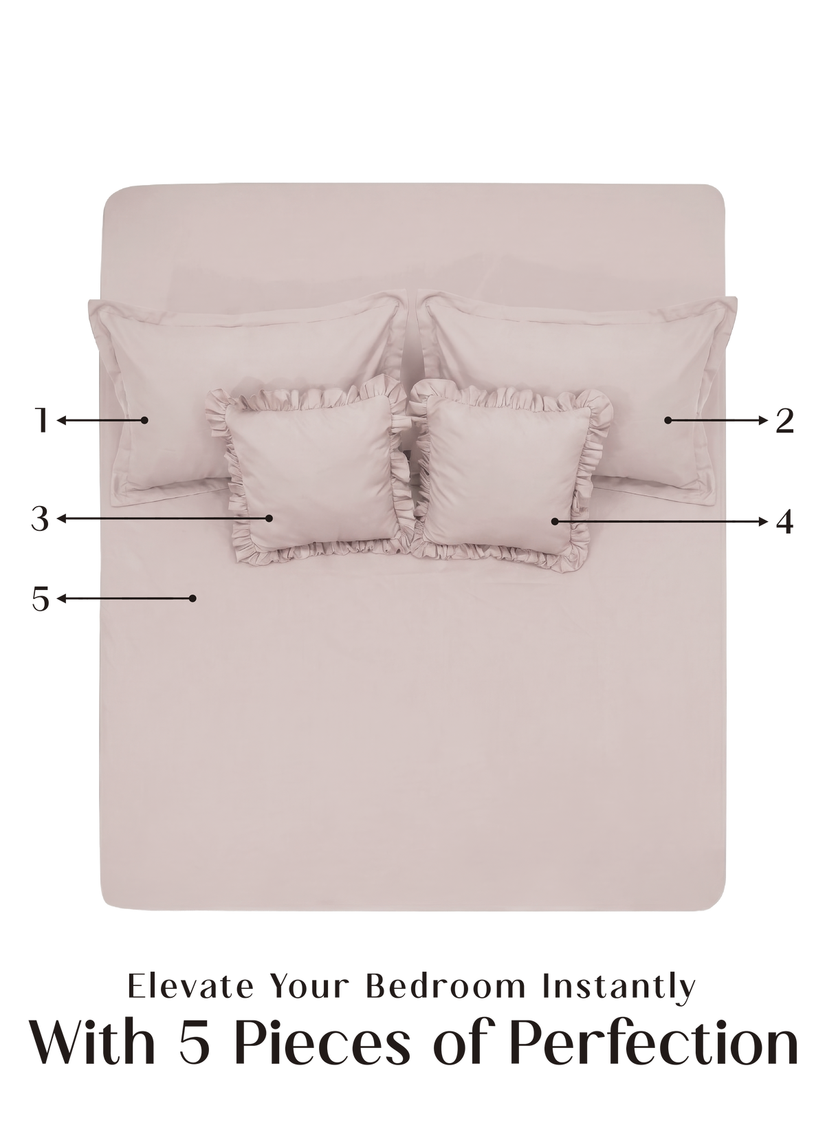 LuxeSoft™ Double Bedsheet Set | Sakura Blush