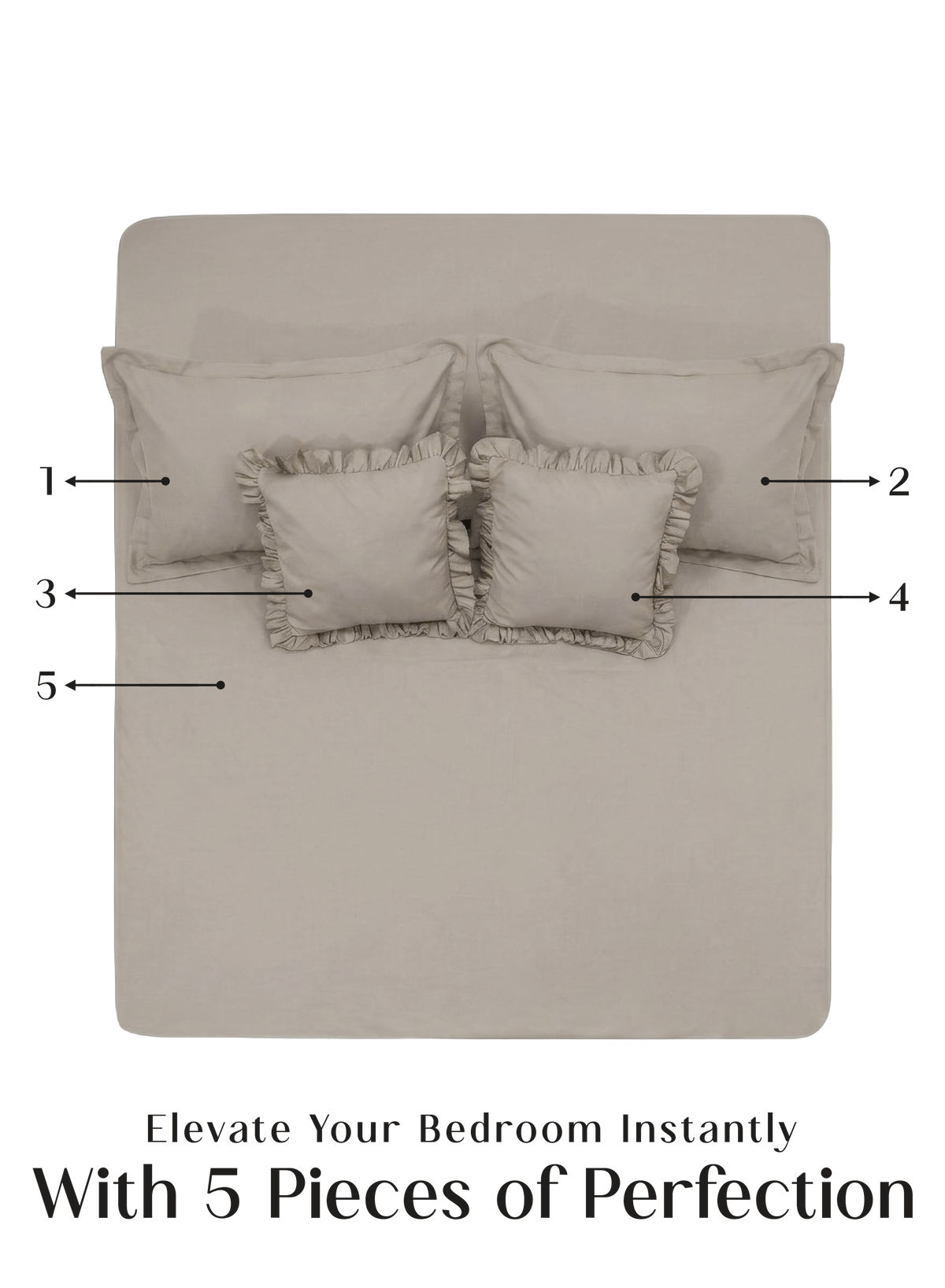 LuxeSoft™ Double Bedsheet Set | Latte Crème