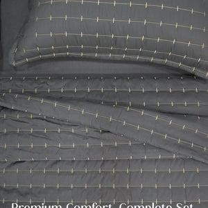 Home Crayons CloudTouch™ 8-Piece AC Bedding Set | Complete Bedroom Upgrade in One Set | Pebble Gray