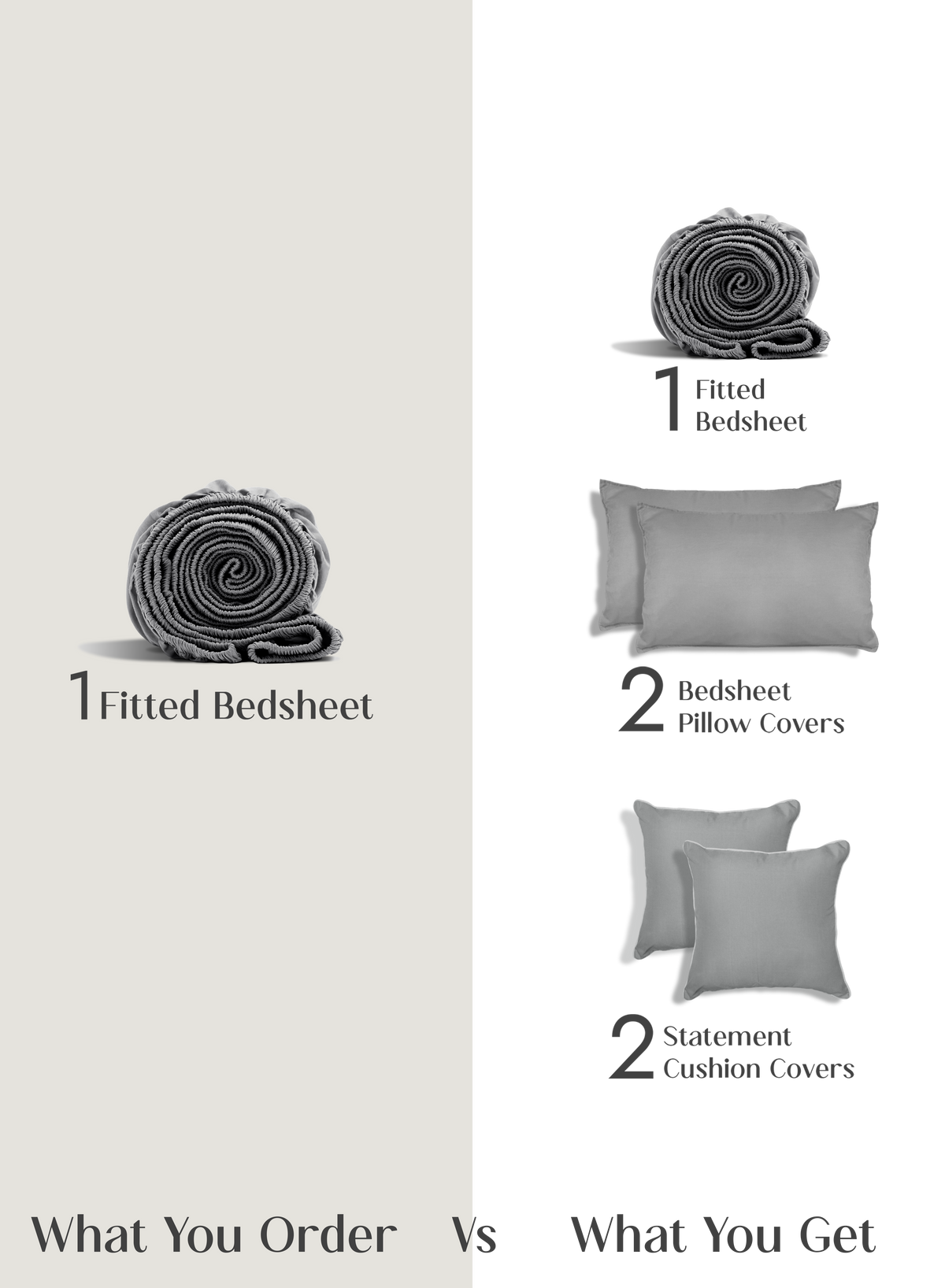 LuxeFit™ Fitted Bedsheet Set | Quill Gray