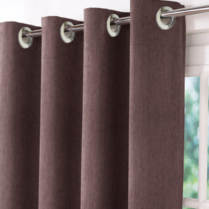 Arezzo Plain Blackout Curtains | Soft Heavy Fabric & Total Light Block | Mauve | Set of 2 | Fully Customizable