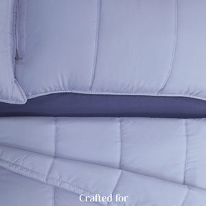 Home Crayons Cocoon AC Comforter Set | 5-Piece Designer Bed Set for Modern Homes | Lavender Haze