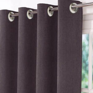 Arezzo Plain Blackout Curtains | Soft Heavy Fabric & Total Light Block | Dark Wine | Set of 2 | Fully Customizable