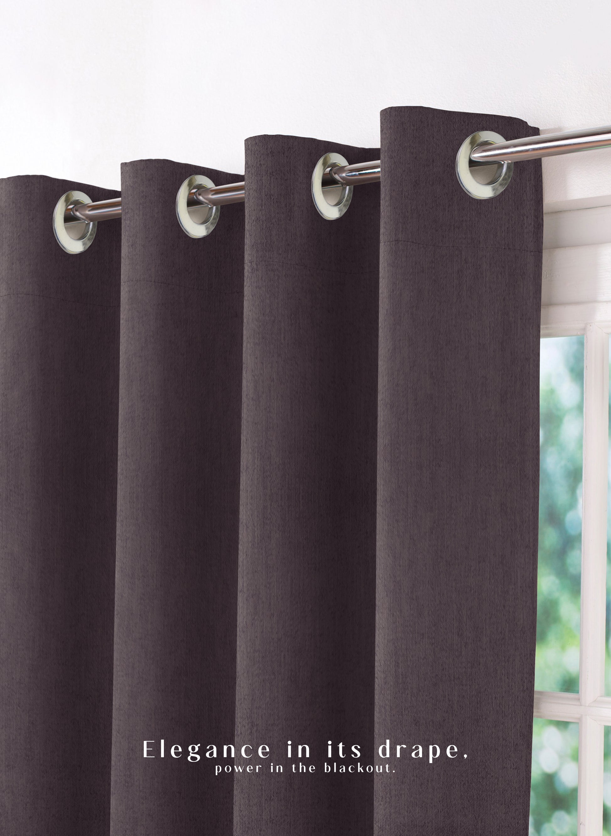 Arezzo Plain Blackout Curtains | Soft Heavy Fabric & Total Light Block | Dark Wine | Set of 2 | Fully Customizable