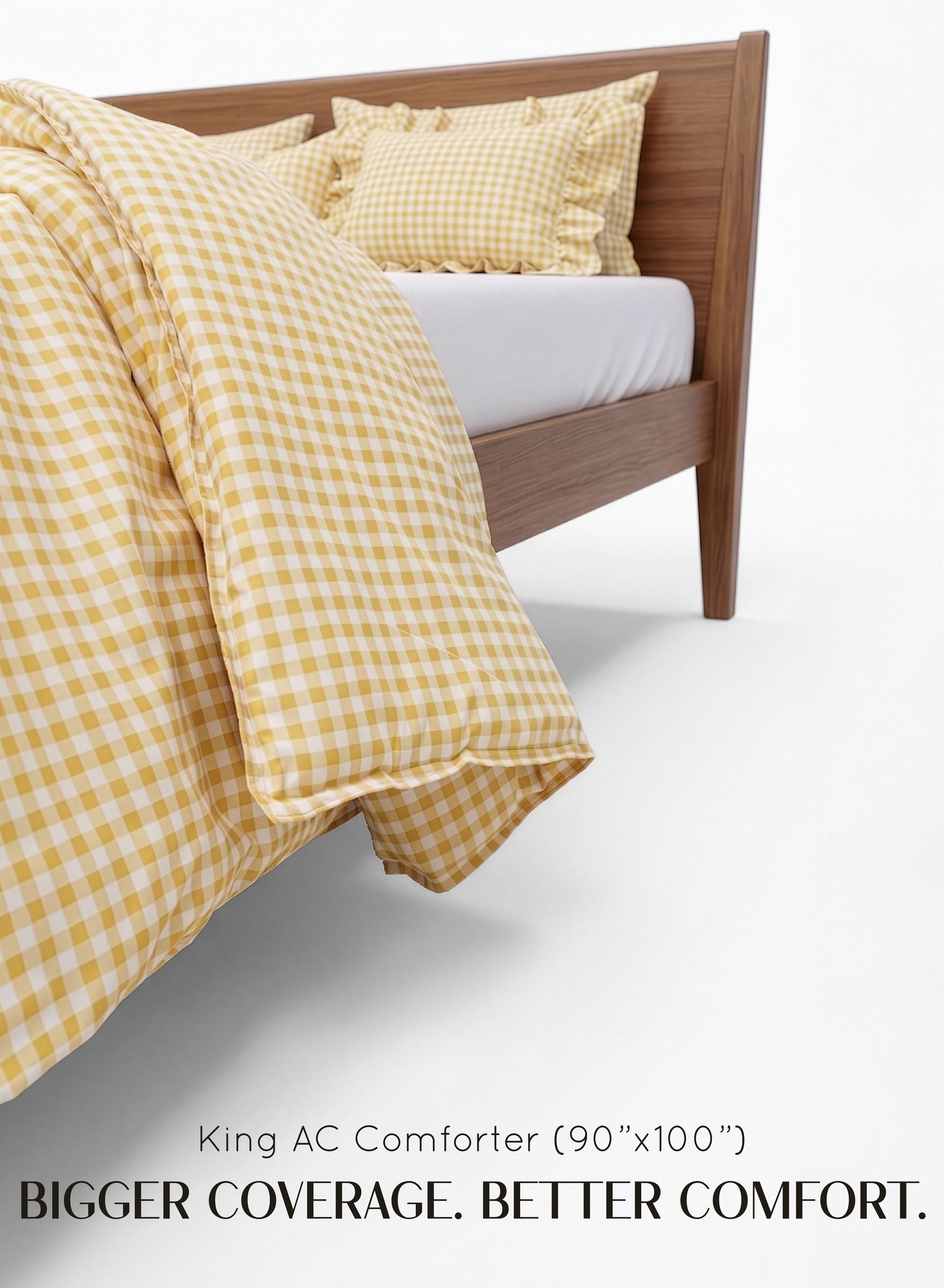 Crayonic™ 5-Piece AC Comforter Set | Signature Designer Comforter Set | Sunlit Gingham