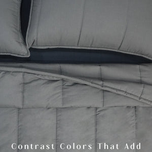 Home Crayons Cocoon 8-Piece AC Bedding Set | Coordinated Comforter, Fitted Sheet & Covers in One Set | Moonstone Gray