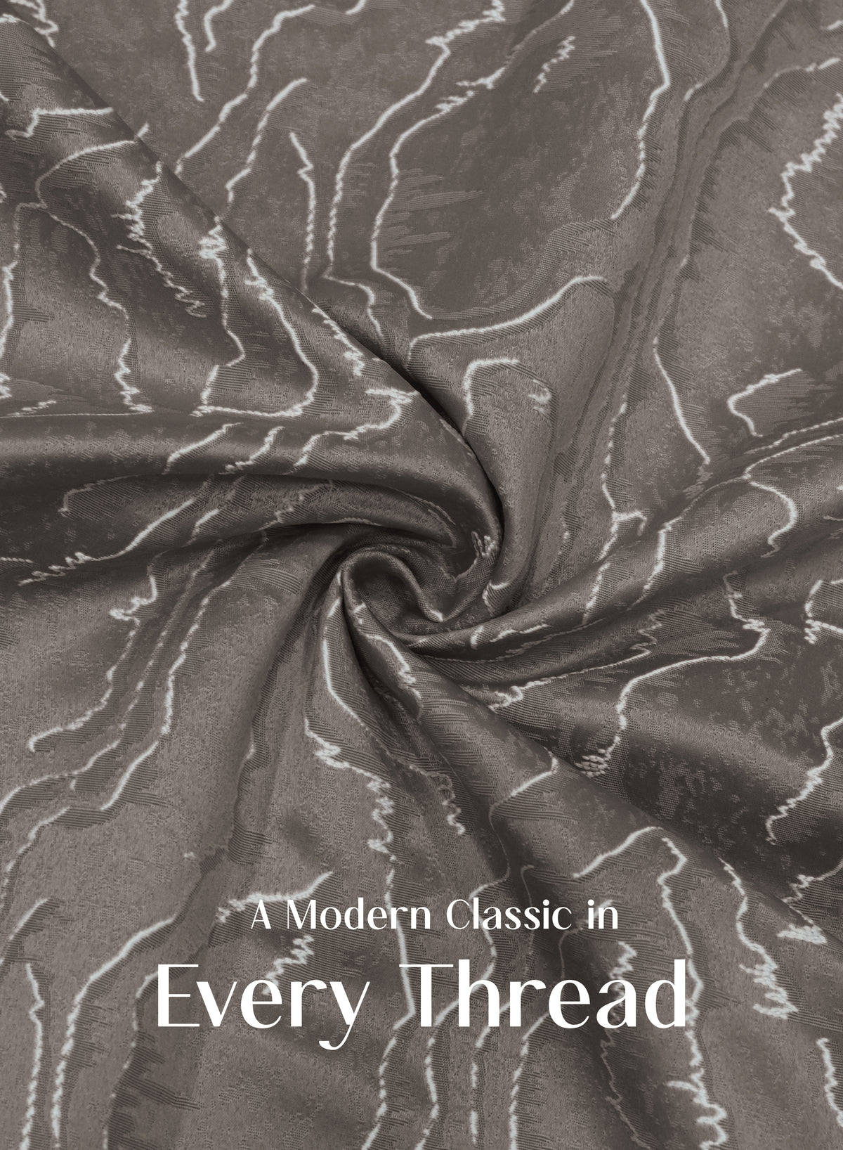 Teramo Jacquard Room Darkening Curtains | Drift Jacquard Weave | Peat Brown | Set of 2 | Fully Customizable
