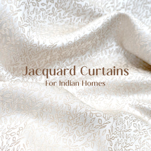 Eudora Jacquard Room Darkening Curtains | European Jacquard Weave | Oatleaf | Set of 2 | Fully Customizable