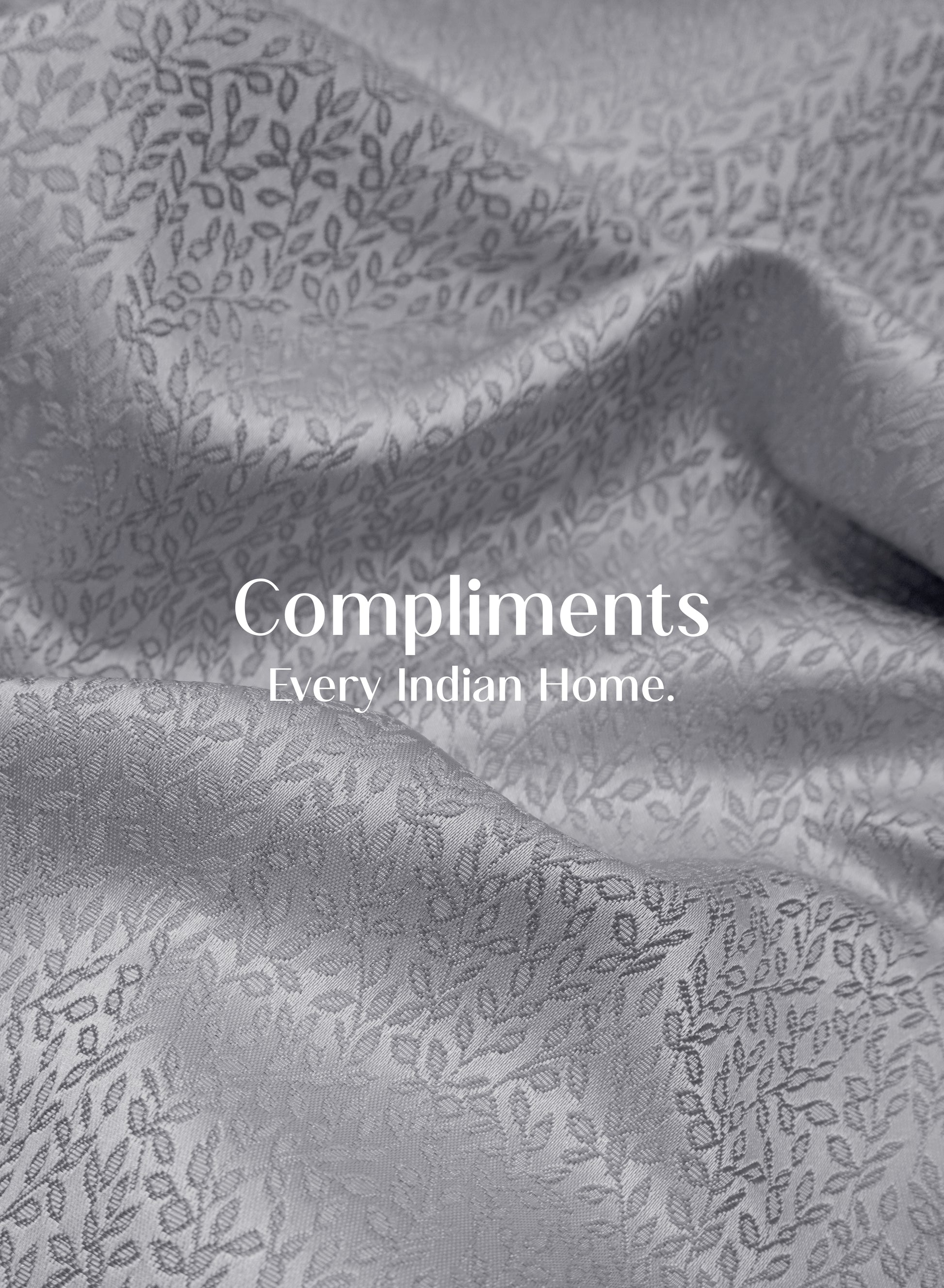 Eudora Jacquard Room Darkening Curtains | European Jacquard Weave | Feather Gray | Set of 2 | Fully Customizable