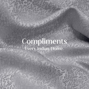 Eudora Jacquard Room Darkening Curtains | European Jacquard Weave | Feather Gray | Set of 2 | Fully Customizable