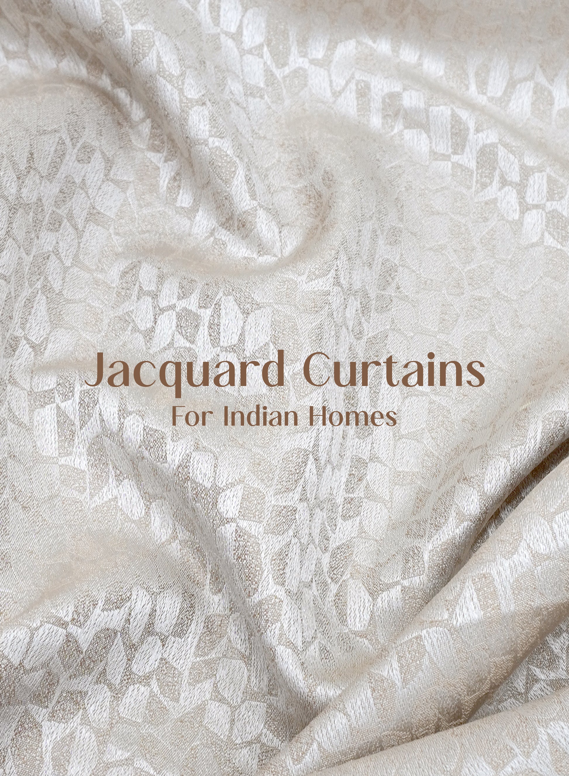 Eudora Jacquard Room Darkening Curtains | Pebble Jacquard Weave | Oatleaf | Set of 2 | Fully Customizable