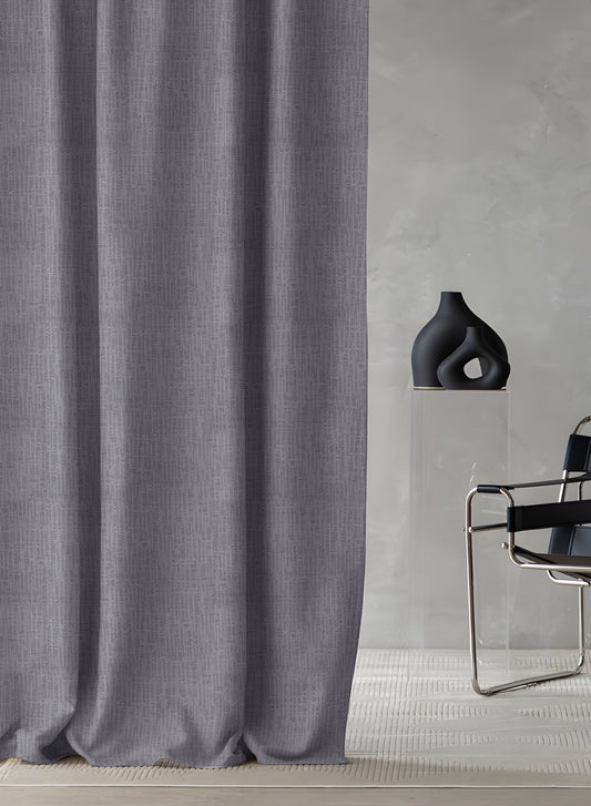 Elora Textured Blackout Curtains | Gray | Set of 2