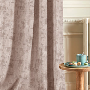 Elsa Textured Blackout Curtains | Modern Aesthetic & Total Light Block | Beige | Set of 2 | Fully Customizable