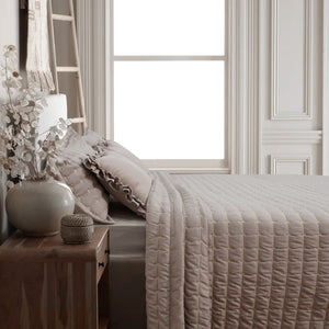 Home Crayons CloudTouch™ Comforter Set | All-Season | 33% Oversized | Includes 2 Pillow Covers & 2 Cushion Covers | Latte Crème