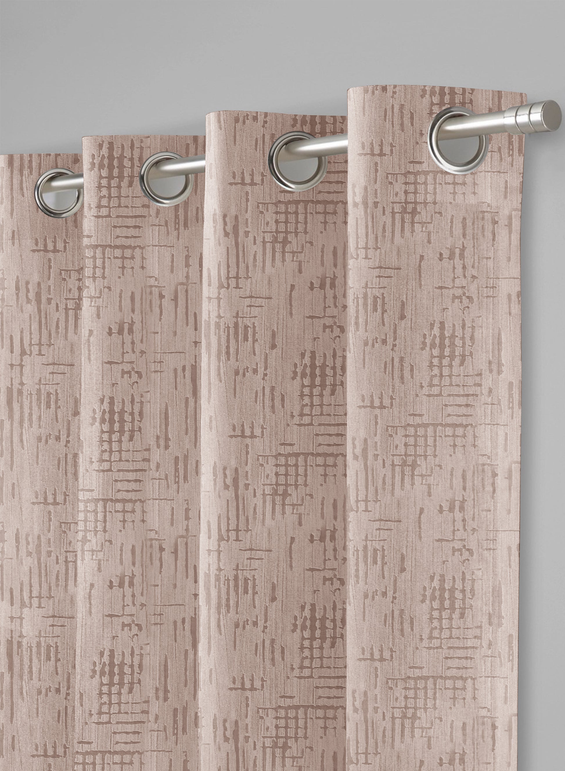 Elsa Textured Room Darkening Curtains | Beige | Set of 2