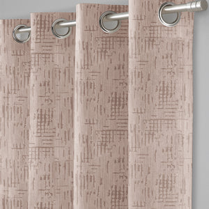 Elsa Textured Room Darkening Curtains | Beige | Set of 2