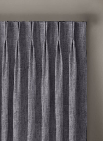 Elora Textured Blackout Curtains | Gray | Set of 2