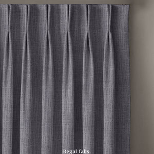 Elora Textured Blackout Curtains | Minimal Design & Total Light Block | Gray | Set of 2 | Fully Customizable