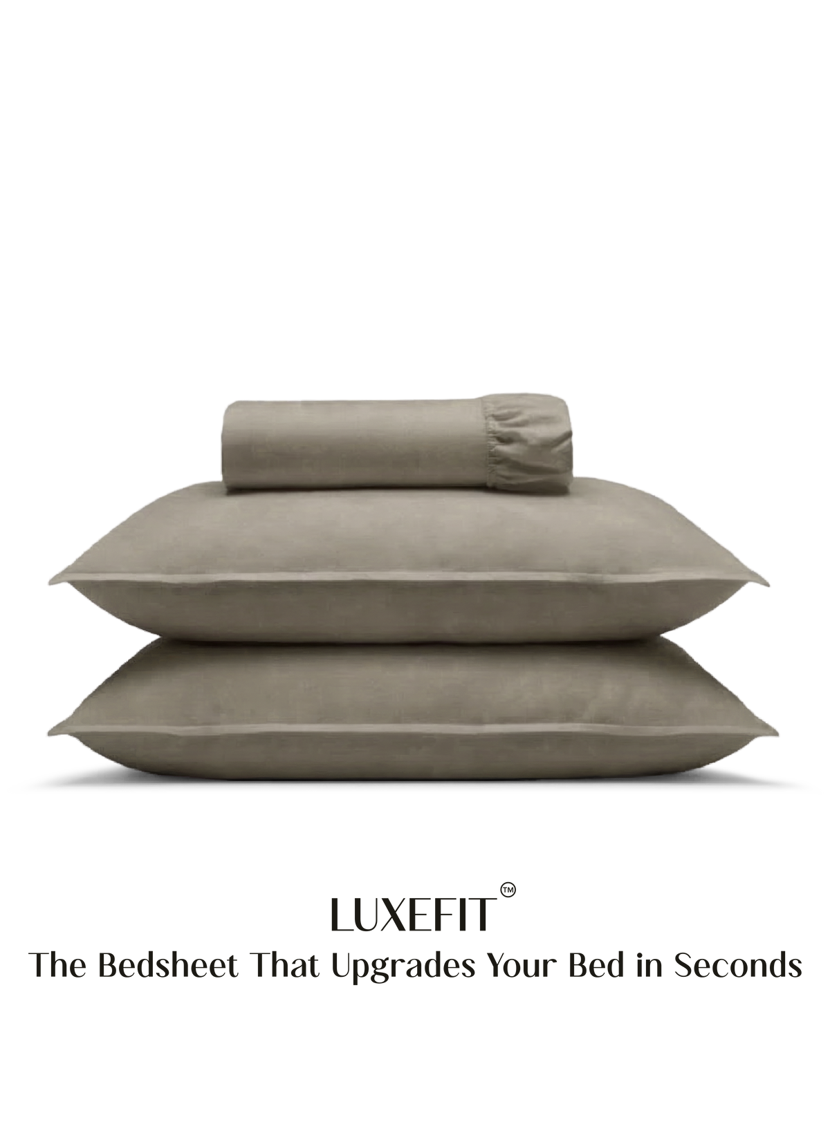 LuxeFit™ Fitted Bedsheet Set | Smoky Taupe