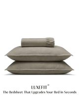 LuxeFit™ Fitted Bedsheet Set | Smoky Taupe