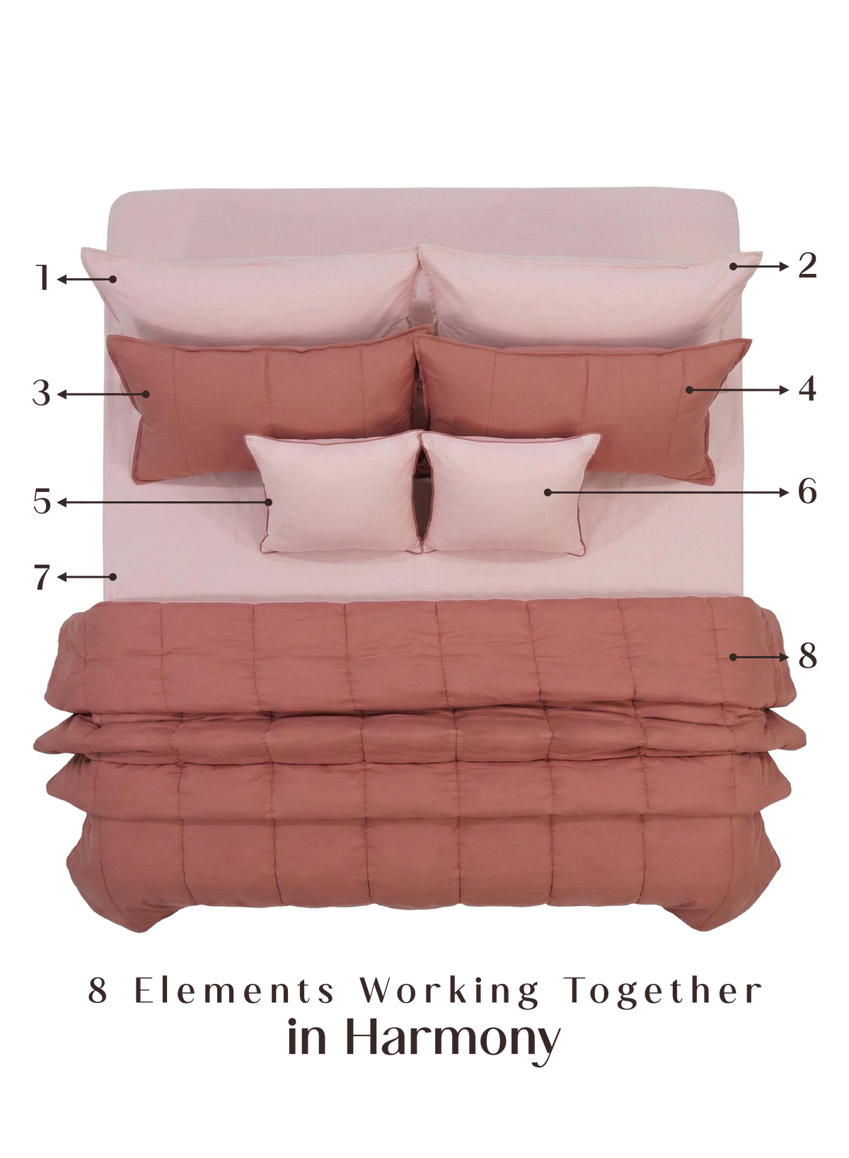 Cocoon 8-Piece Bedding Set | Terracotta