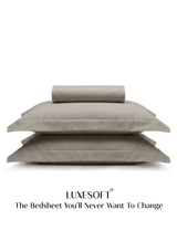 LuxeSoft™ Double Bedsheet Set | Latte Crème