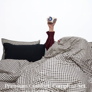 Crayonic™ 5-Piece AC Comforter Set | Signature Designer Comforter Set | Midnight Gingham
