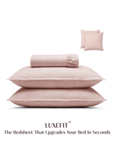 LuxeFit™ Fitted Bedsheet Set | Pearl Blush